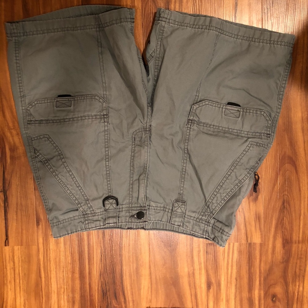 Gray cargo shorts